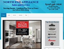 Tablet Screenshot of northendappliance.ca